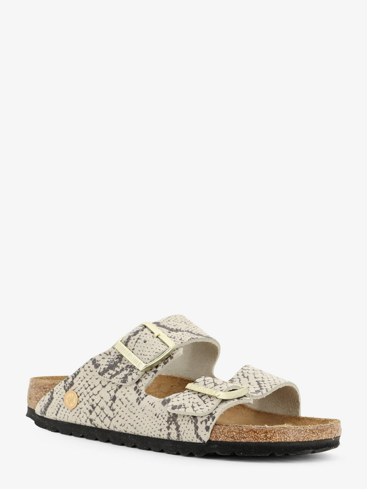 Arizona Snake Oyster Sandals in Python Print Leather