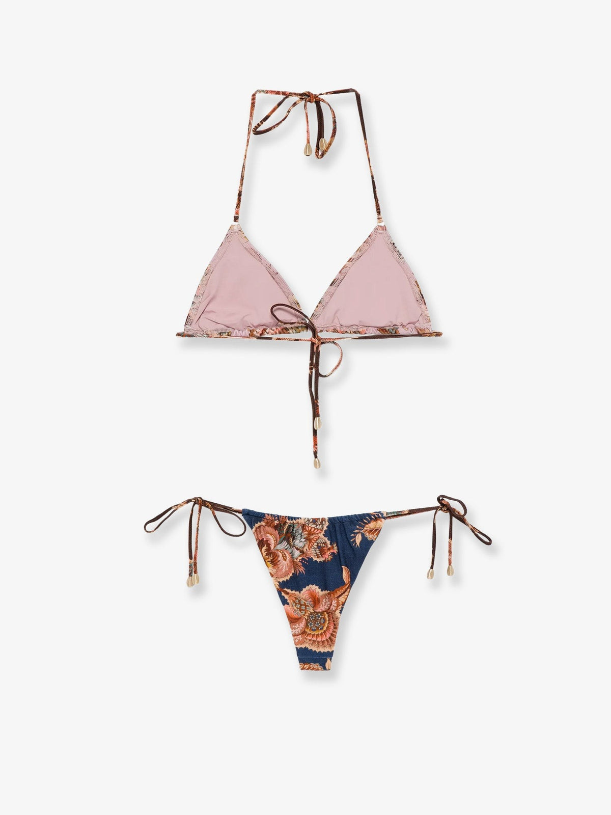 Aster nylon bikini with paisley print