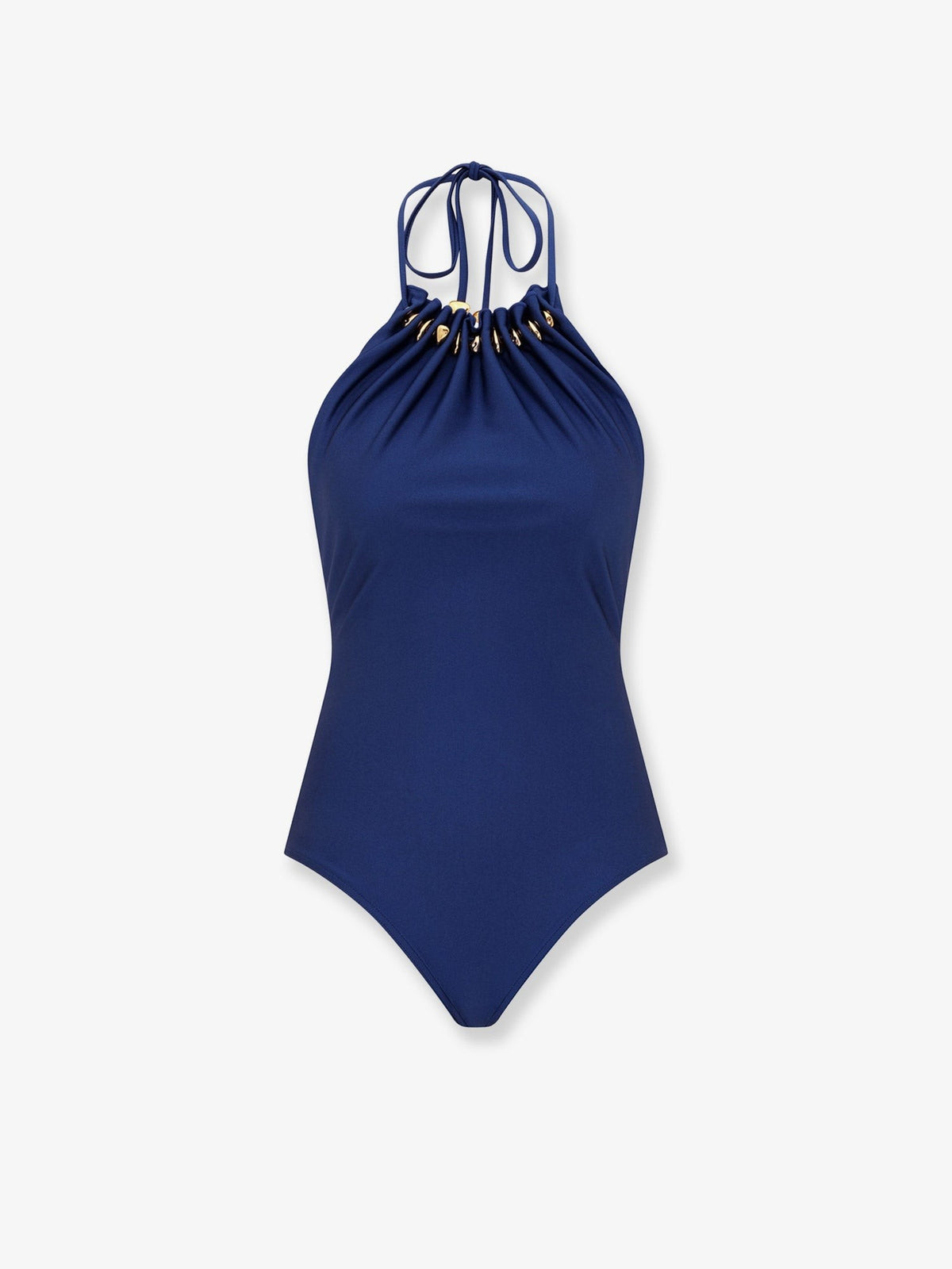 Aster one-piece swimsuit in shiny nylon with bead detail