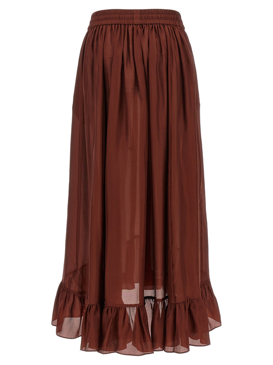 Aster silk skirt