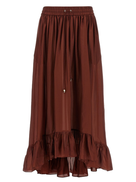 Aster silk skirt