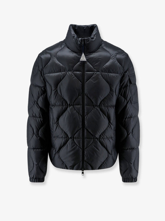 Asurel short down jacket with geometric stitching