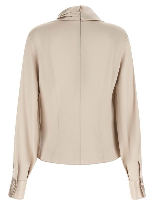 Asymmetric draped blouse