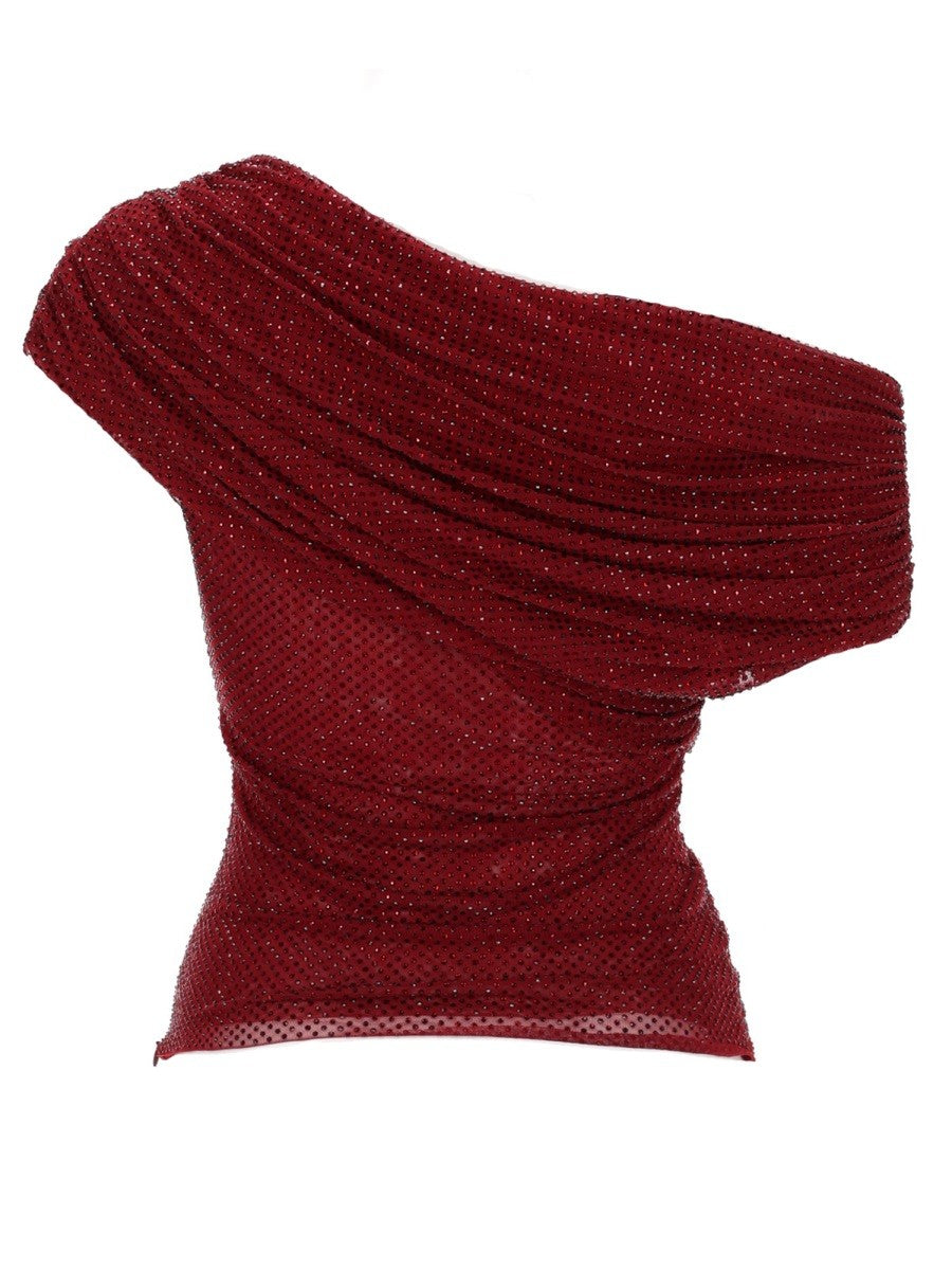 ASYMMETRICAL TOP WITH RHINESTONES
