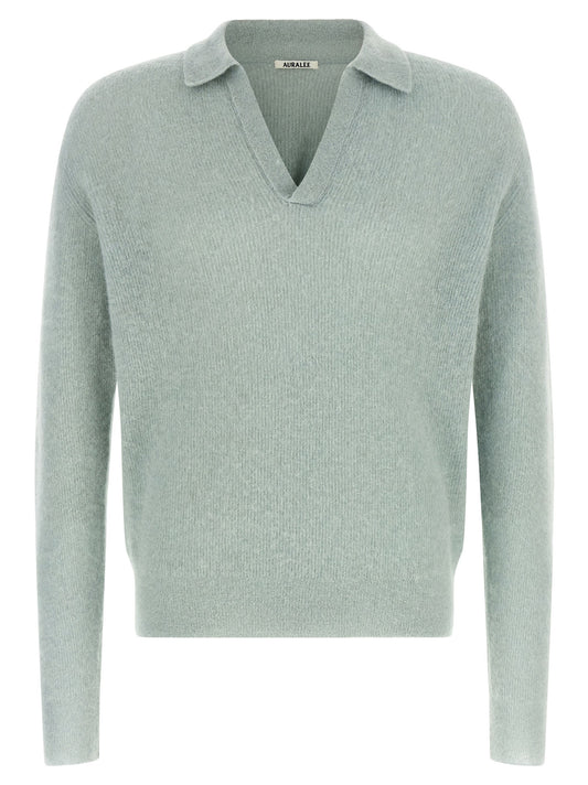 'Baby Suri Alpaca Sheer' polo shirt