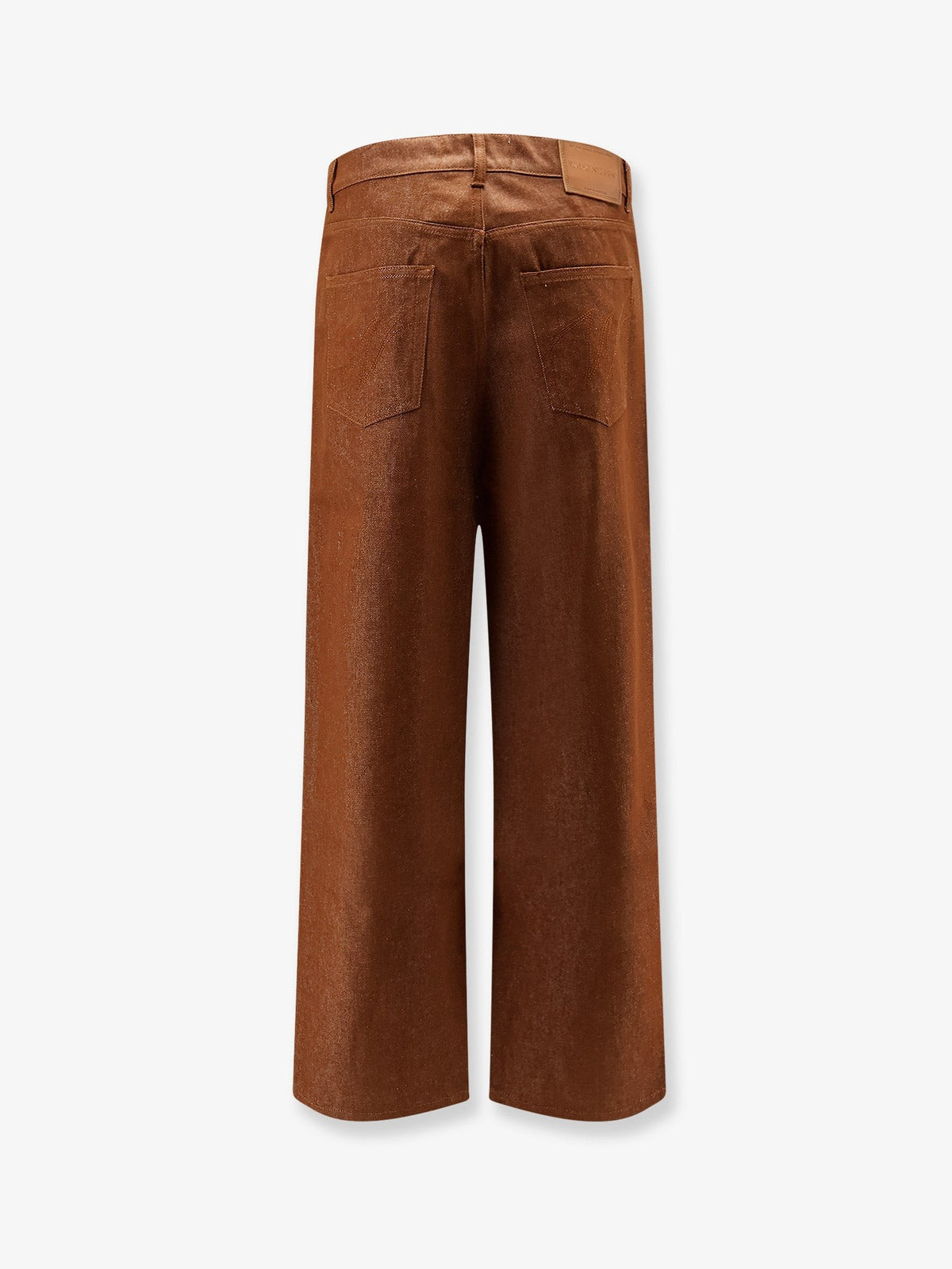 Baggy brown denim trousers