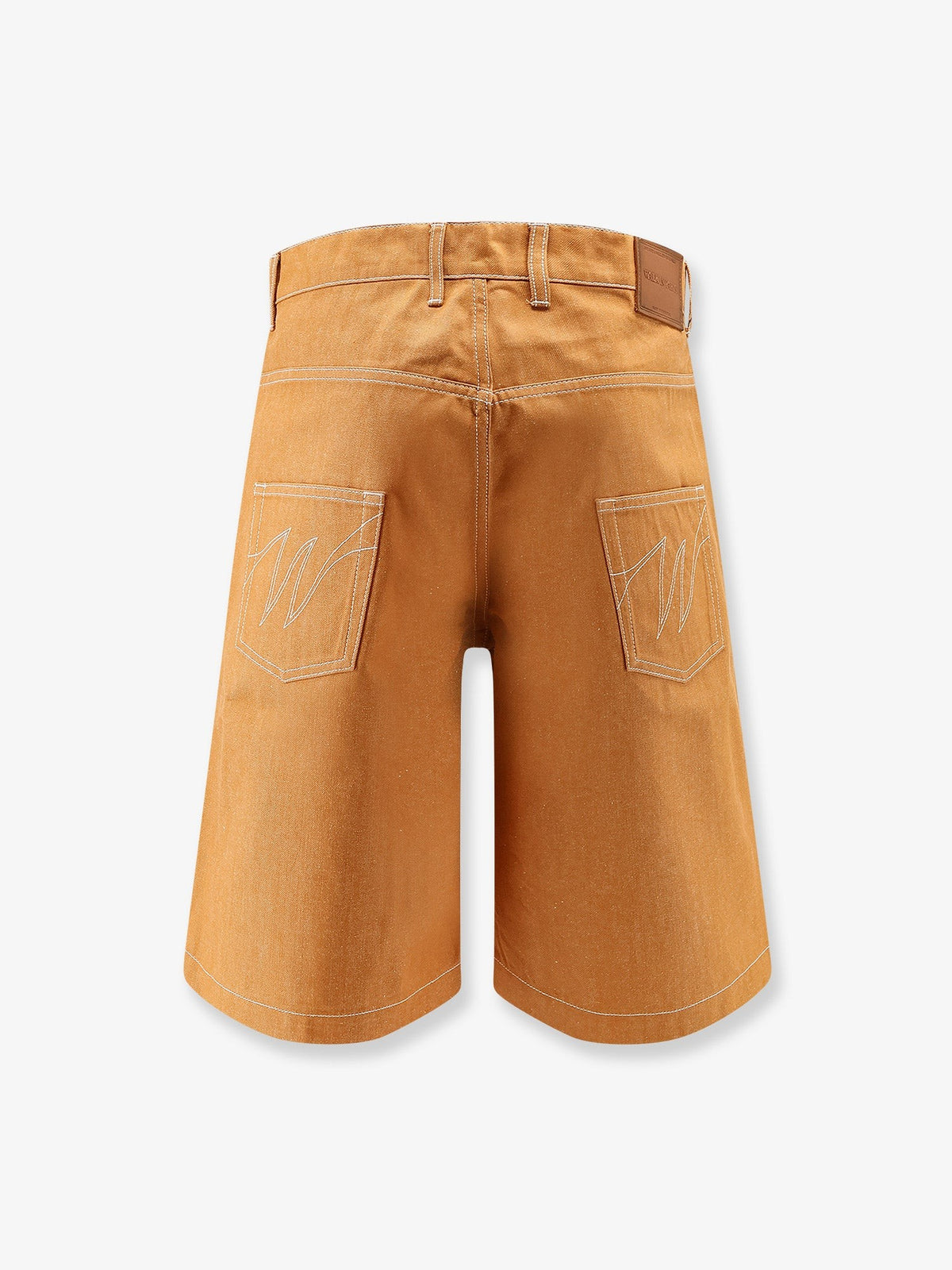 Baggy Orange Denim Shorts