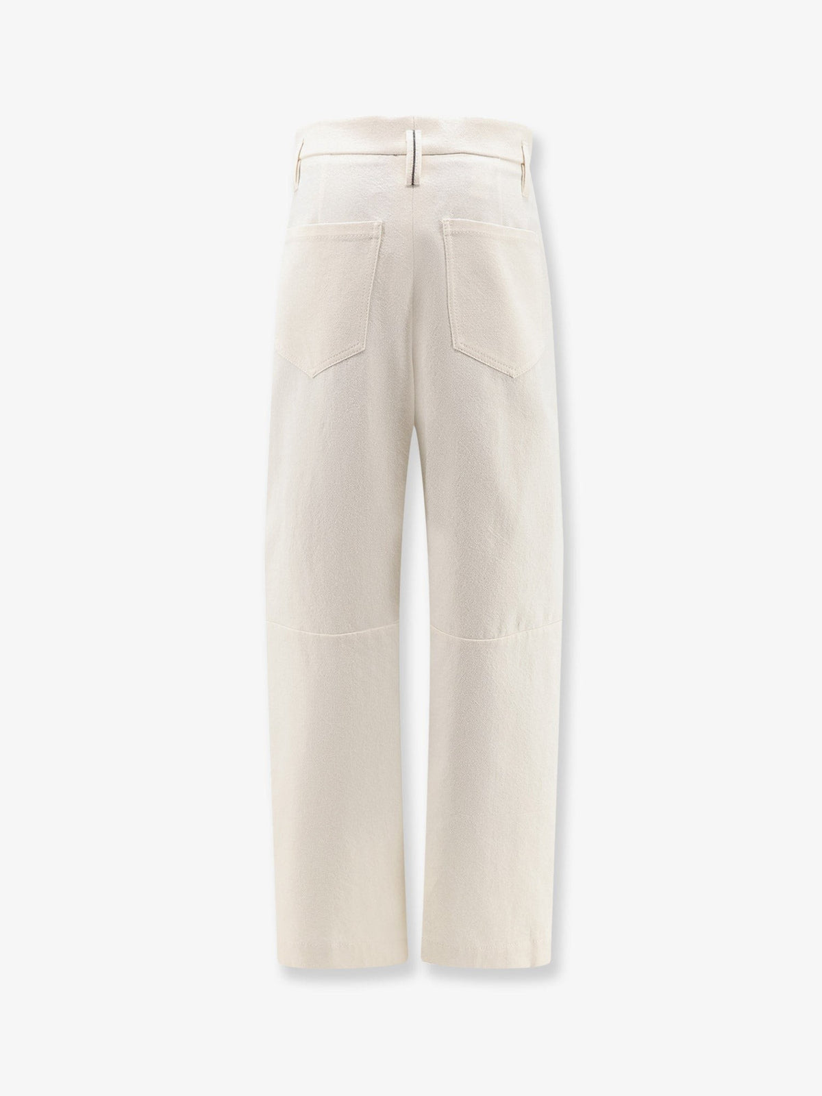 Baggy Wrinkled wool and cotton trousers
