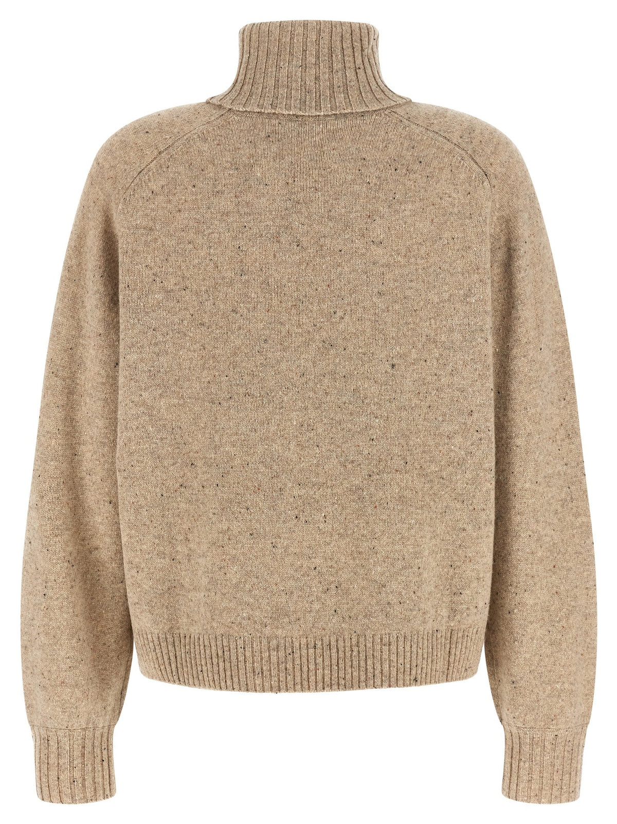 Beige diamond turtleneck sweater