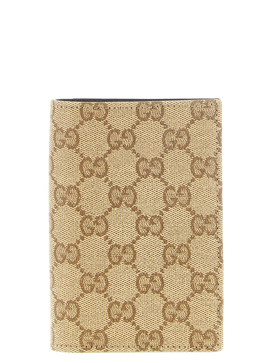Beige 'Gucci Essence Classic' passport holder