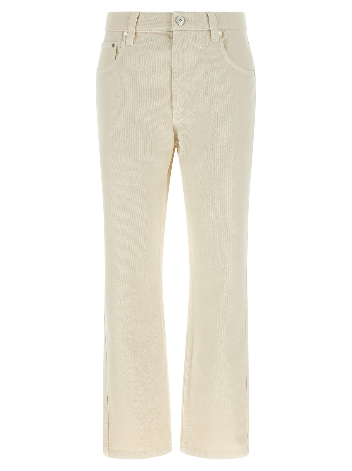 Beige 'Shiny Tab' jeans