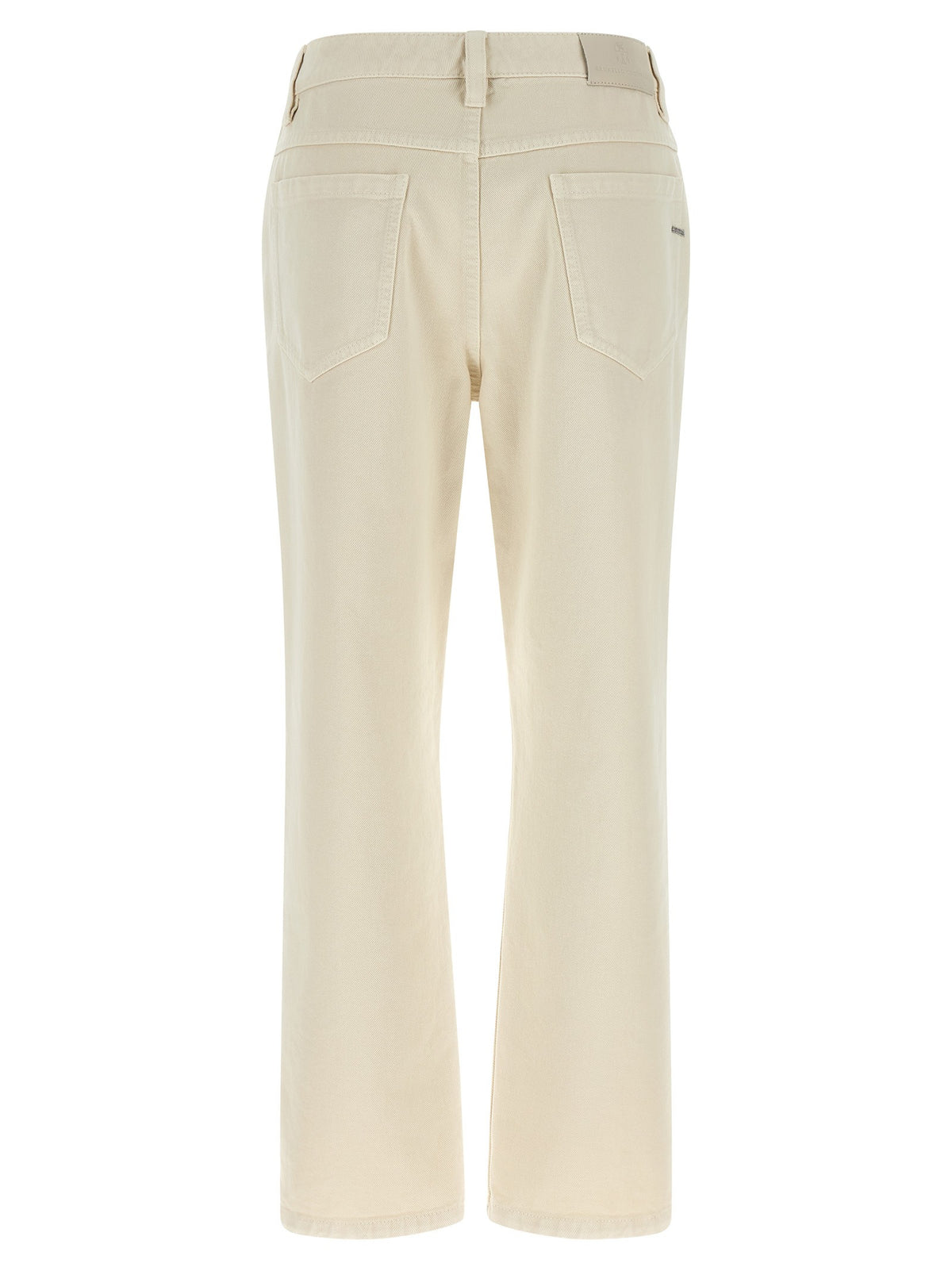 Beige 'Shiny Tab' jeans