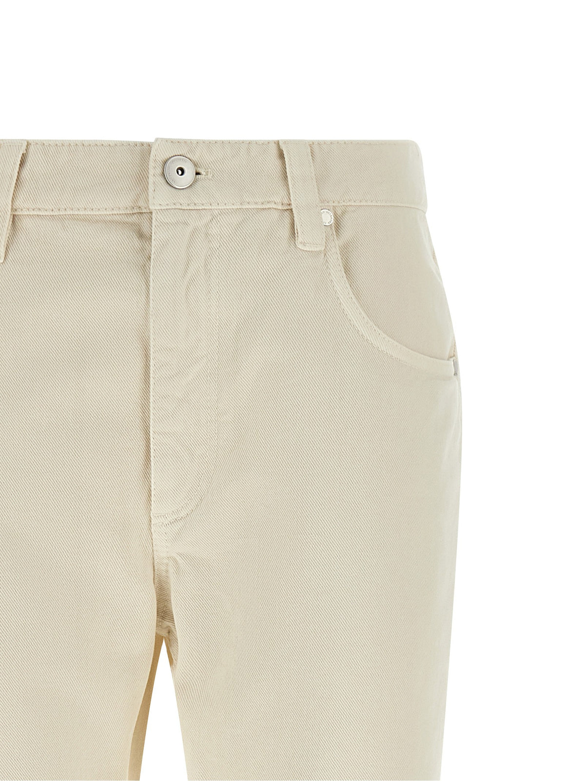 Beige 'Shiny Tab' jeans