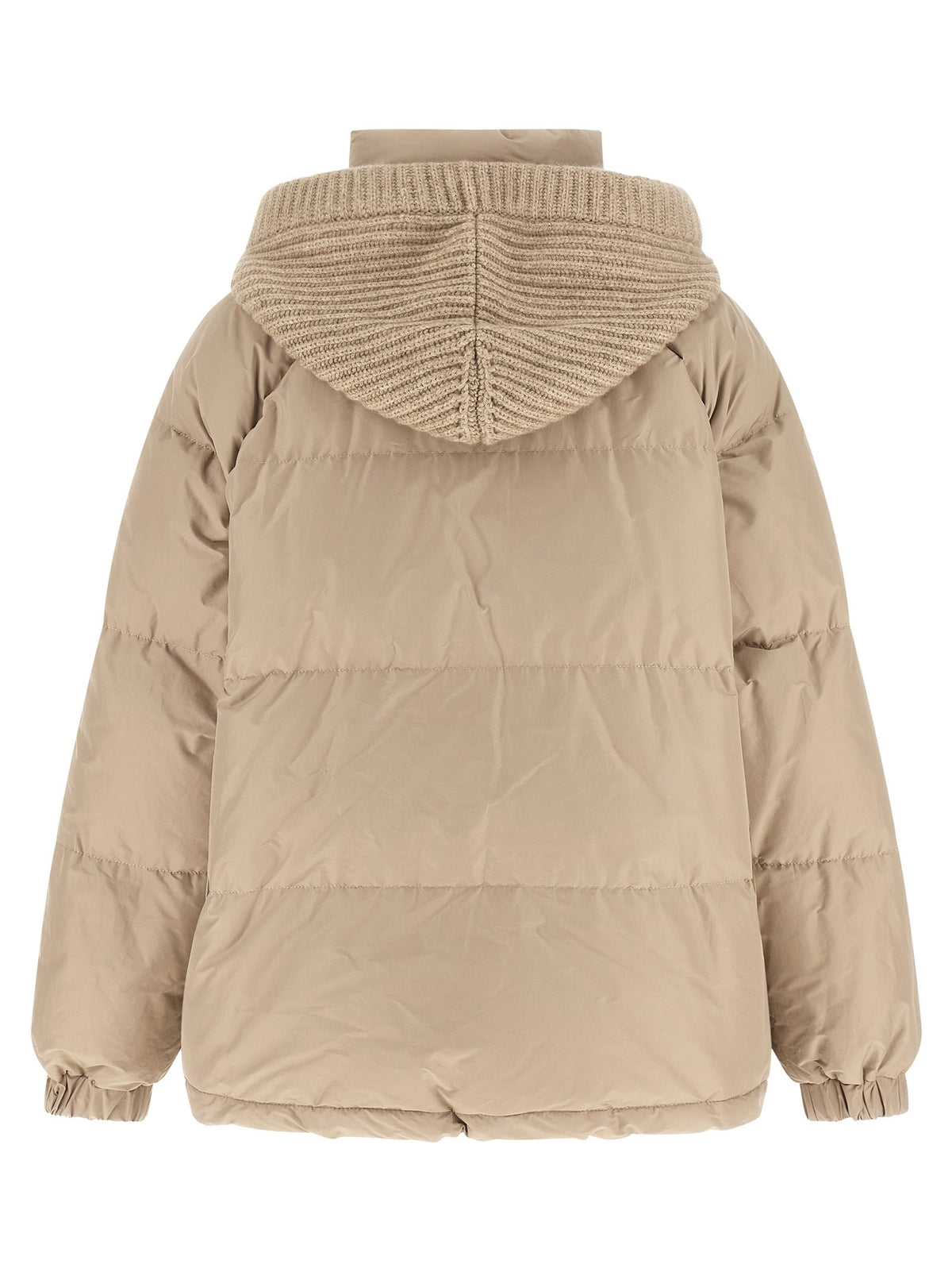 Beige taffeta down jacket