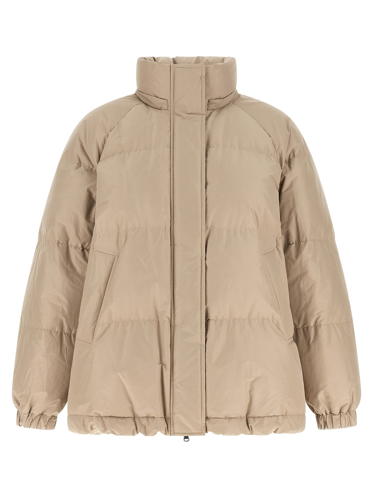 Beige taffeta down jacket