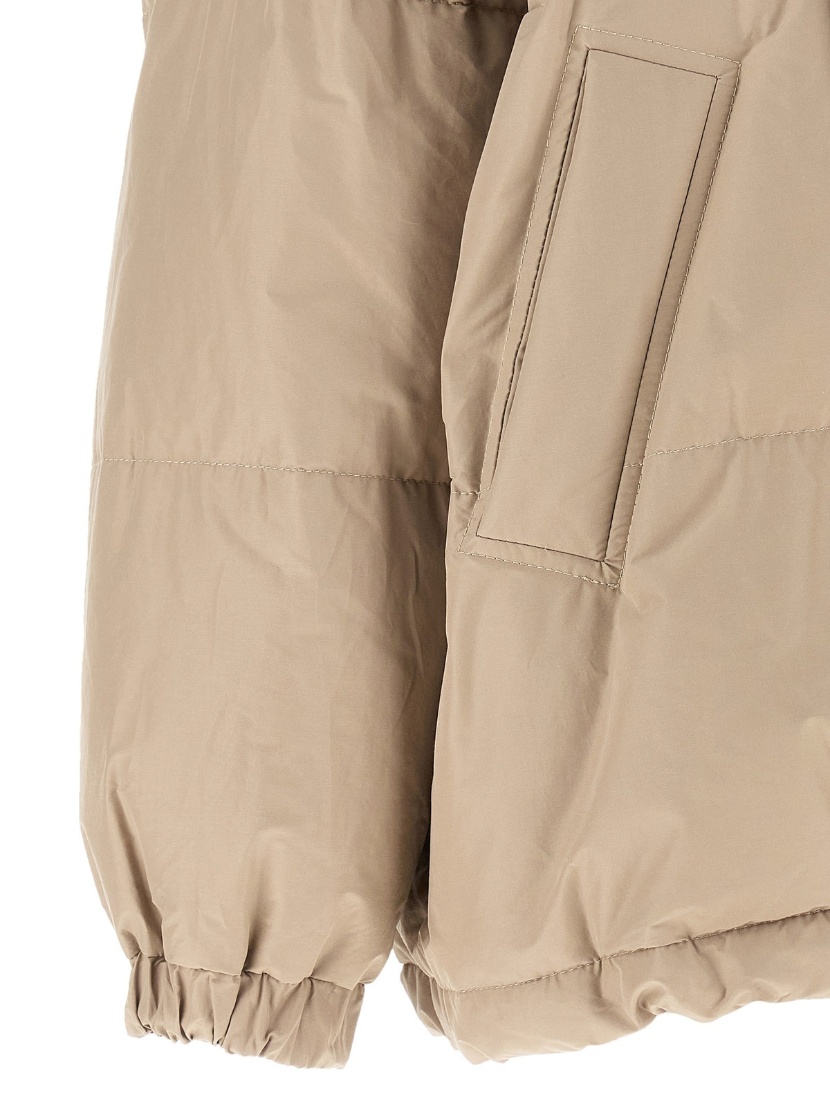 Beige taffeta down jacket