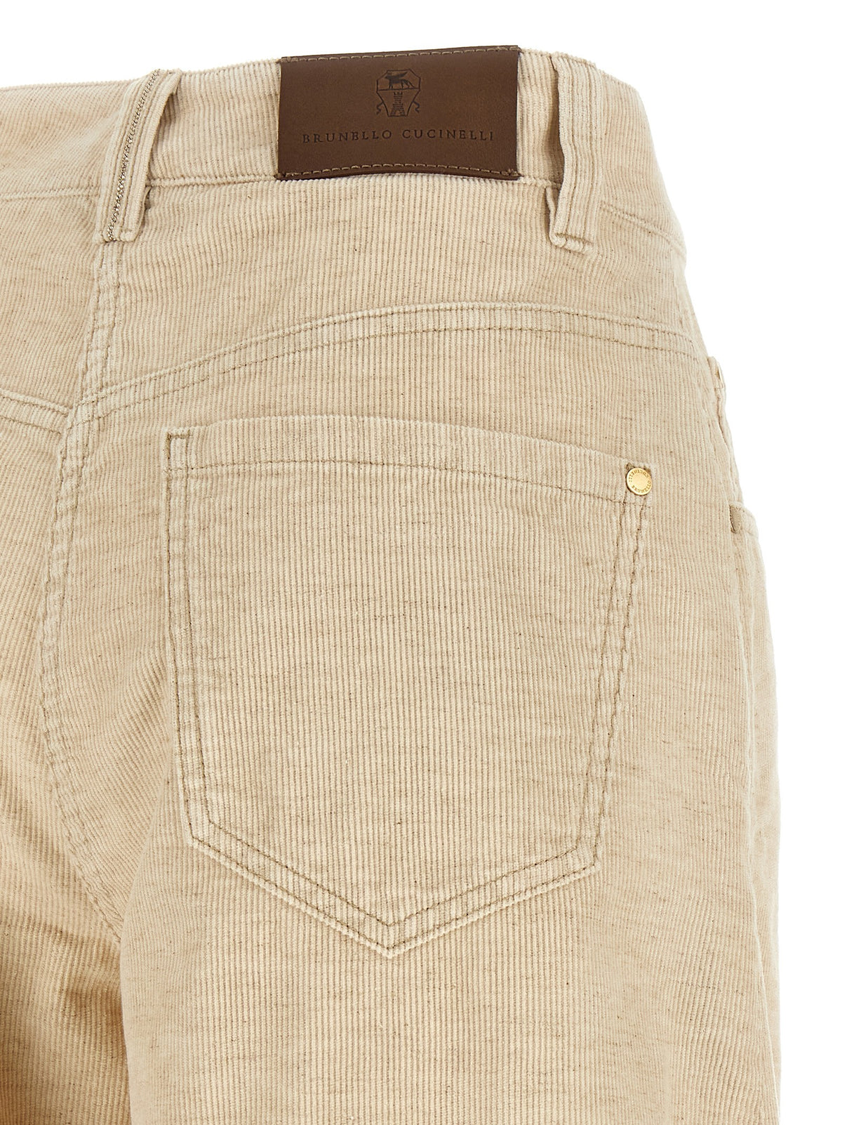 Beige 'Wide' pants