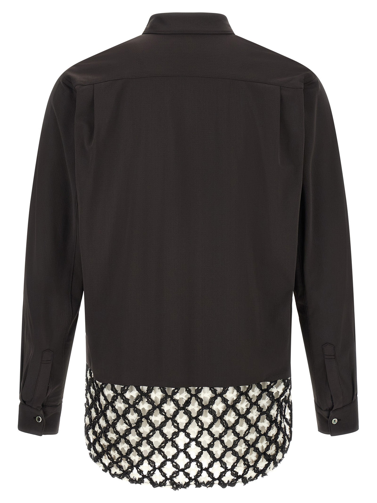 Bicolor mesh insert shirt