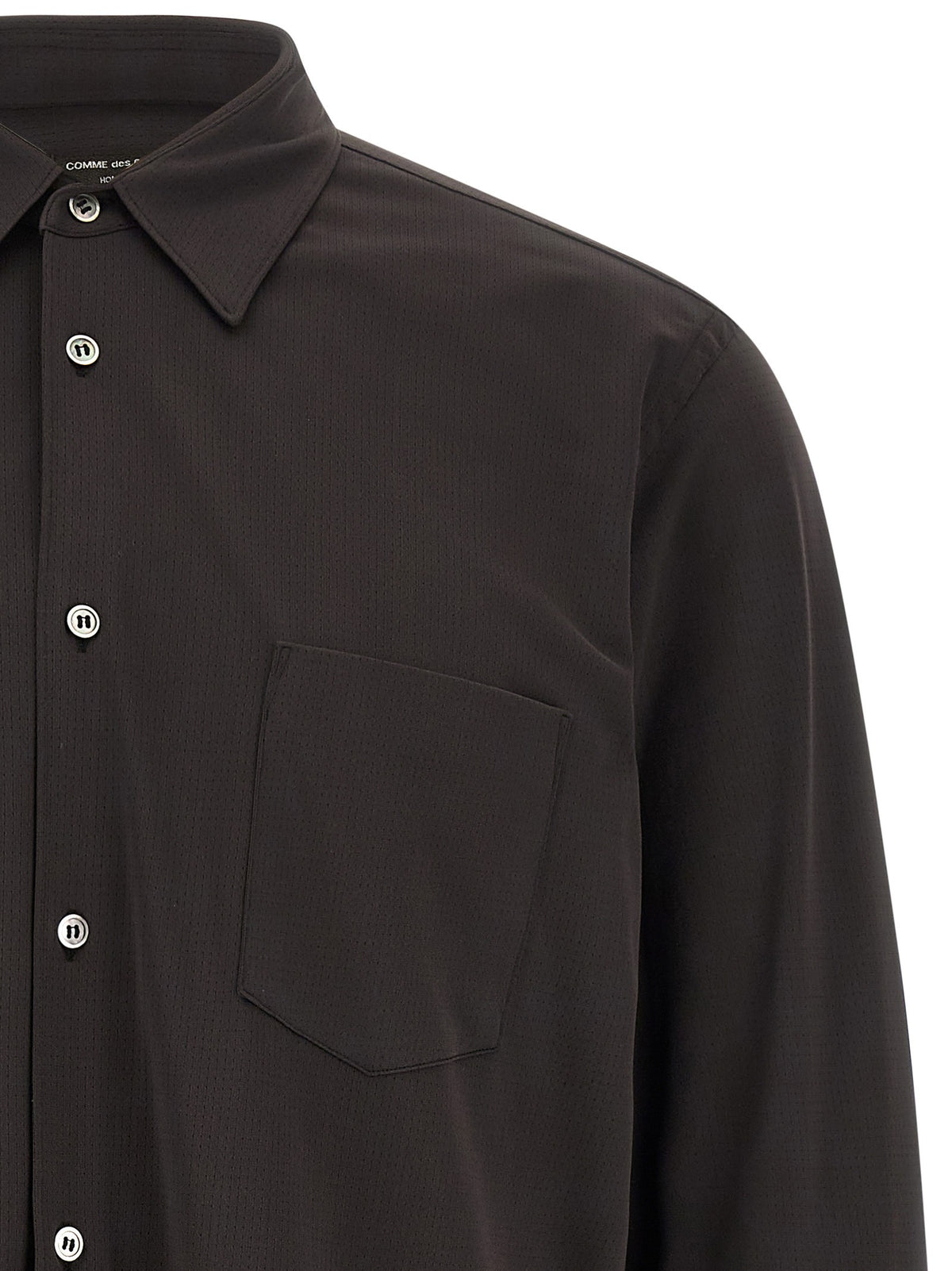 Bicolor mesh insert shirt