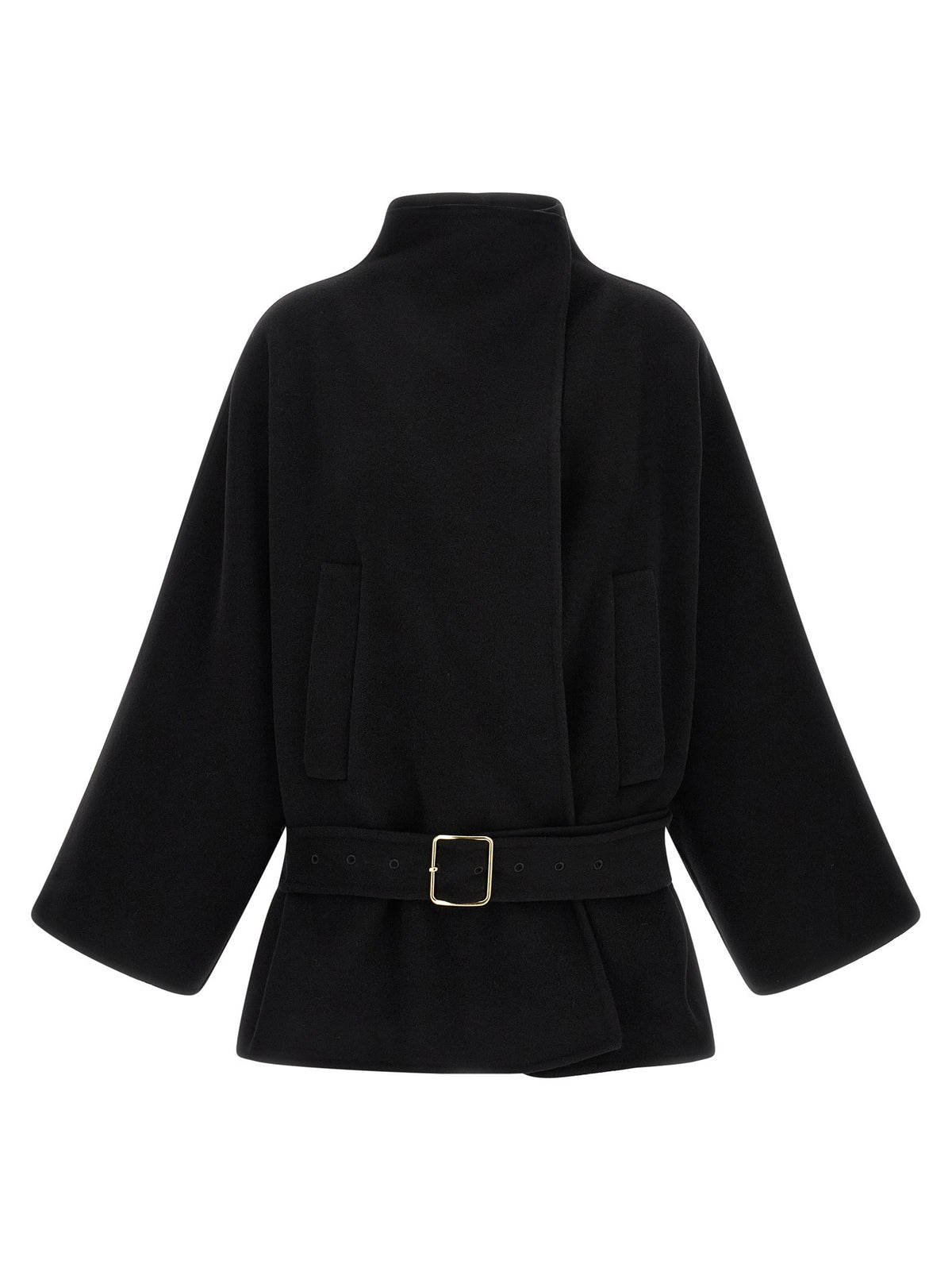 Black 'Alba Midi' coat