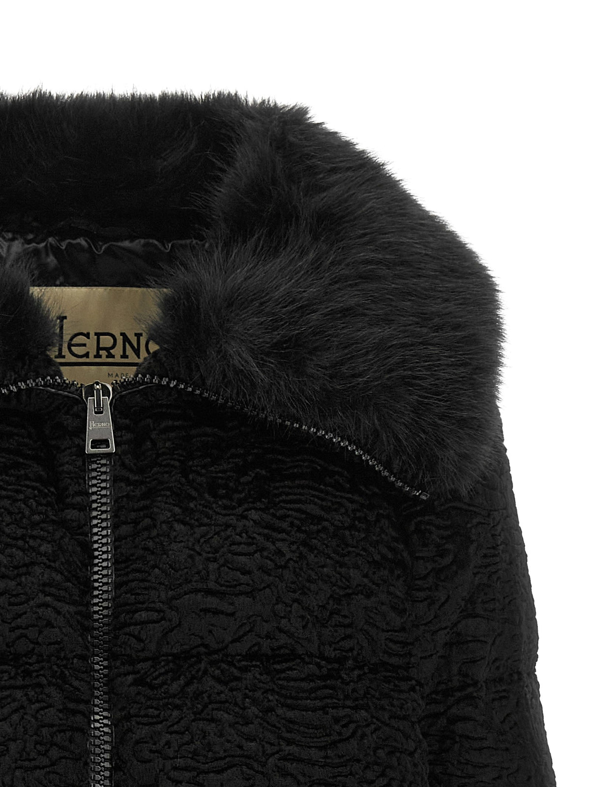 Black Astrakhan effect jacket