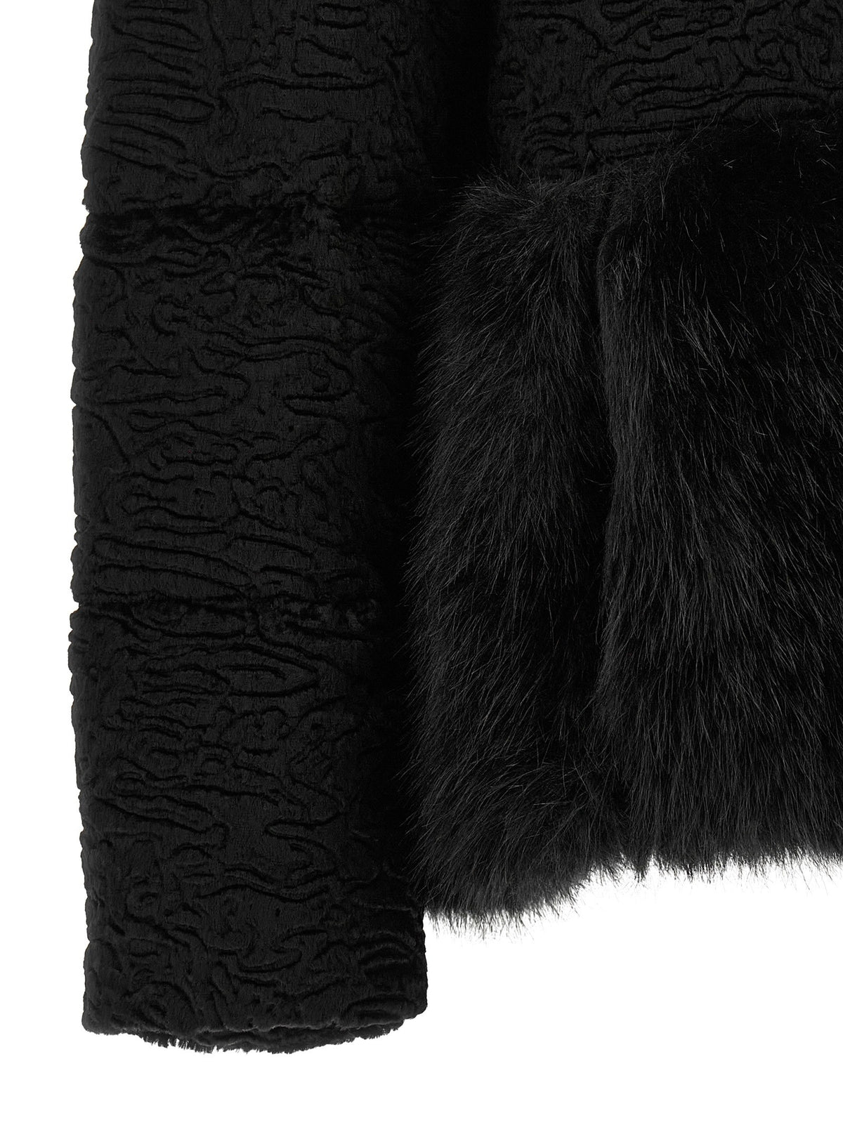 Black Astrakhan effect jacket