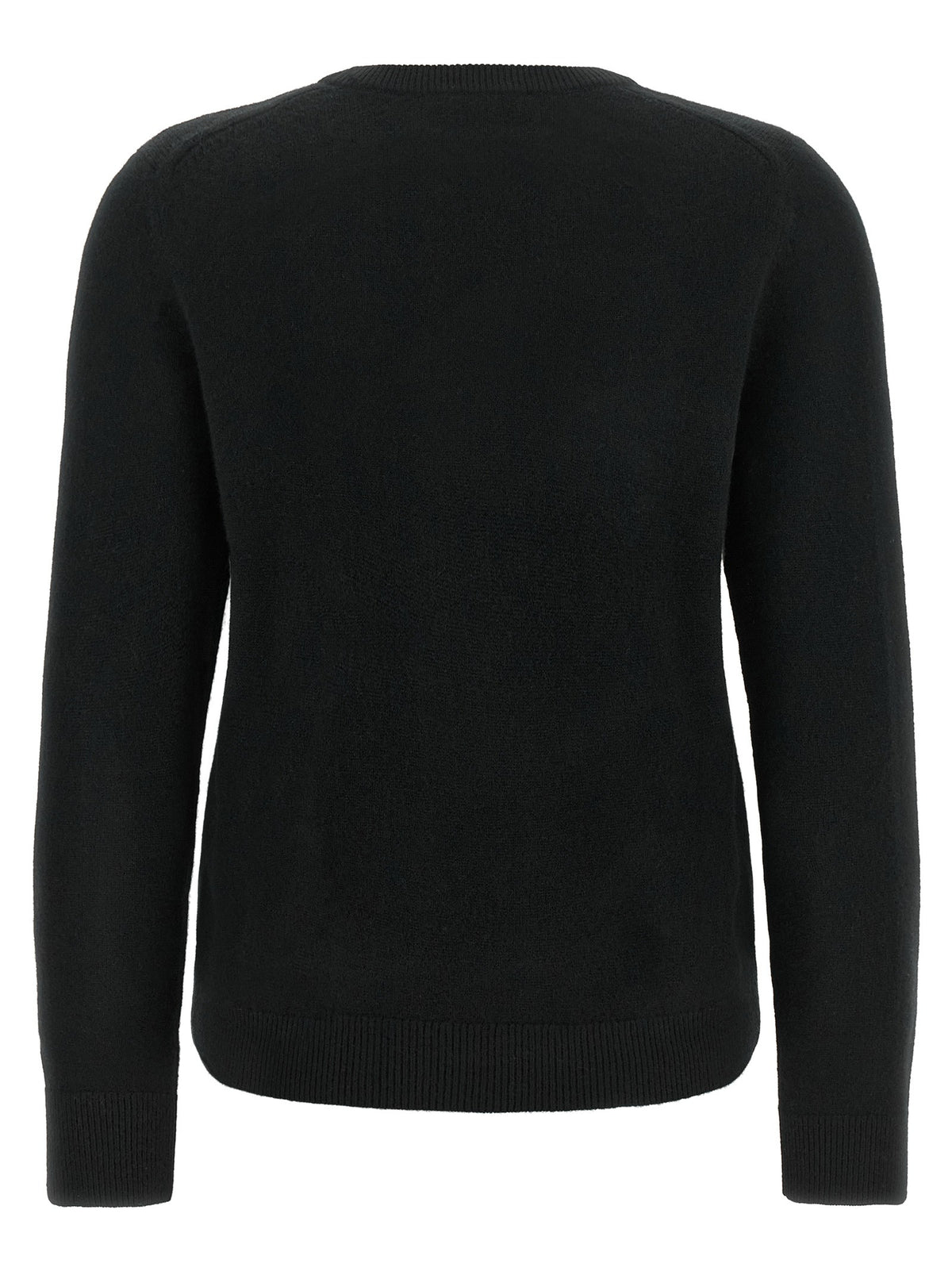 Black cashmere crew neck sweater