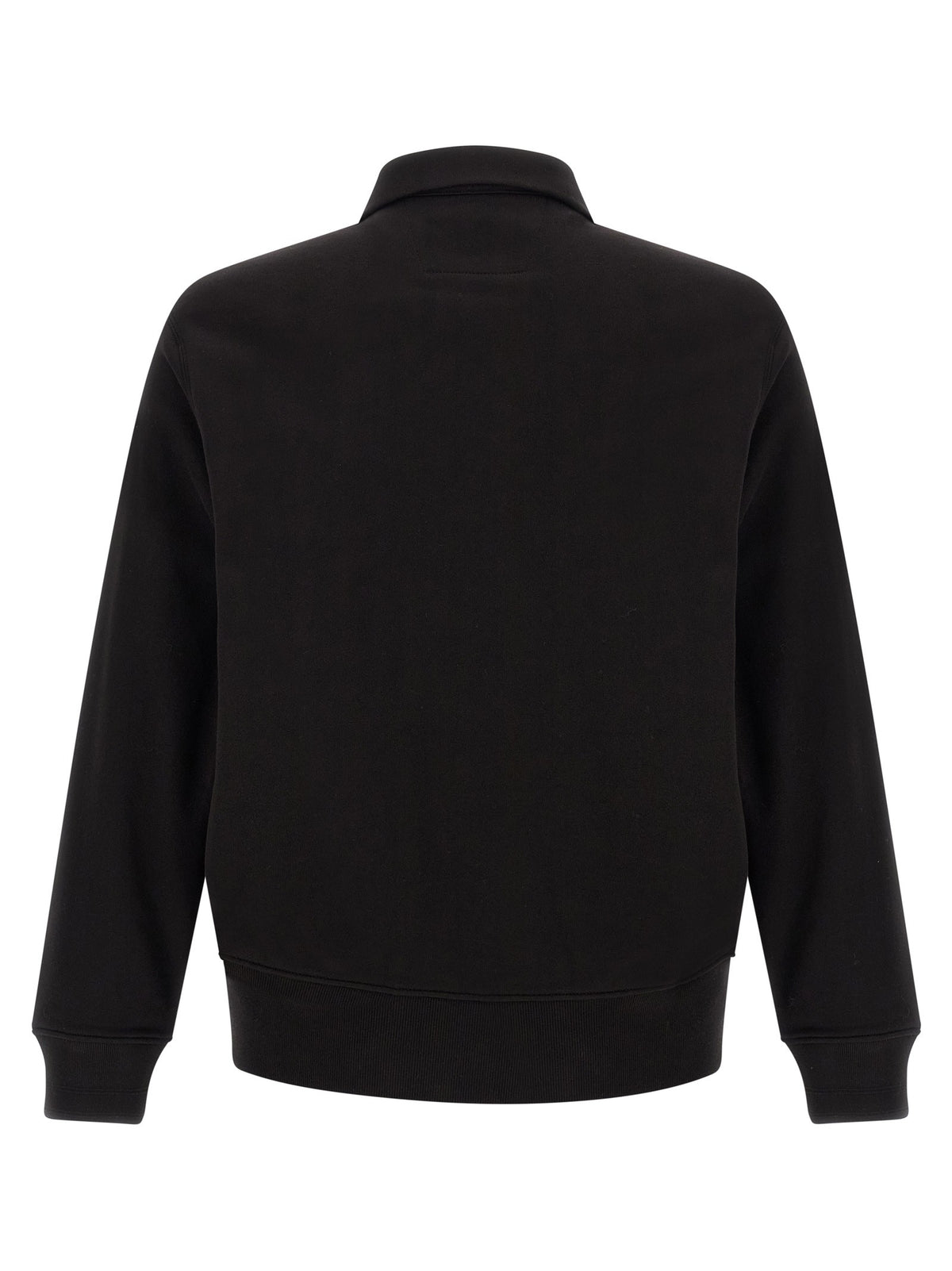 Black cotton fleece sweatshirt