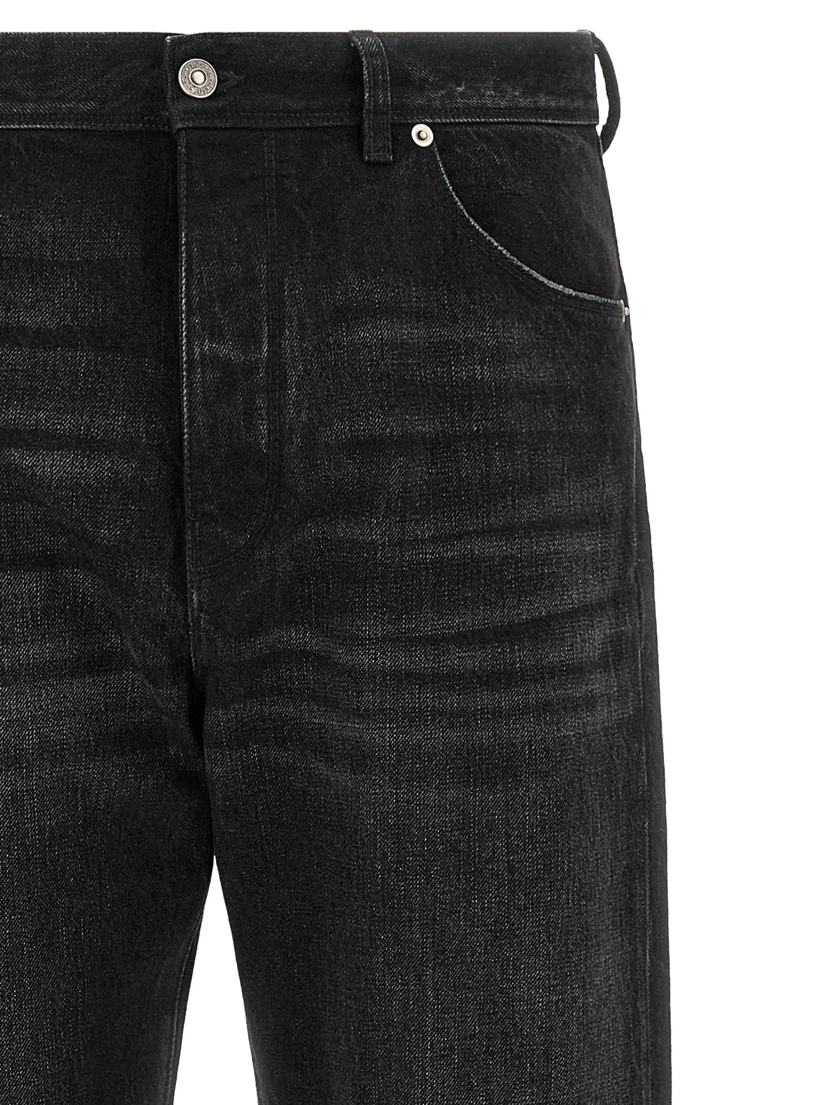 Black denim jeans