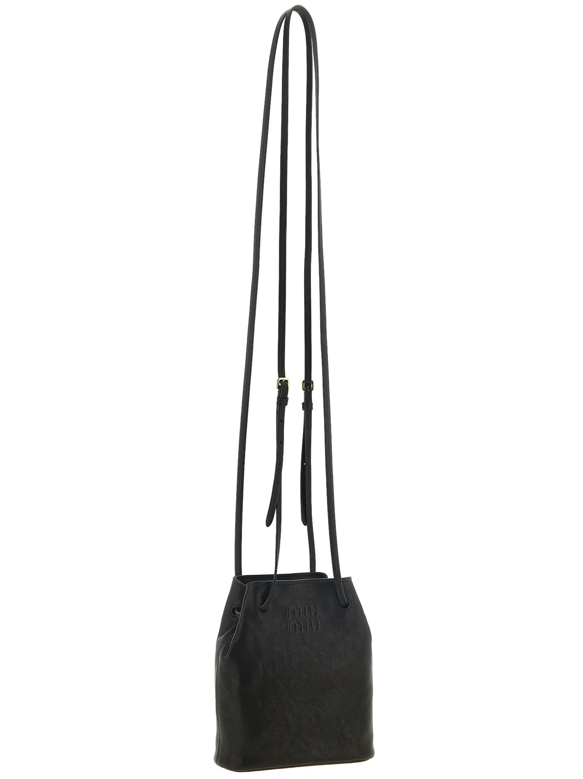 Black mini nappa leather crossbody bag