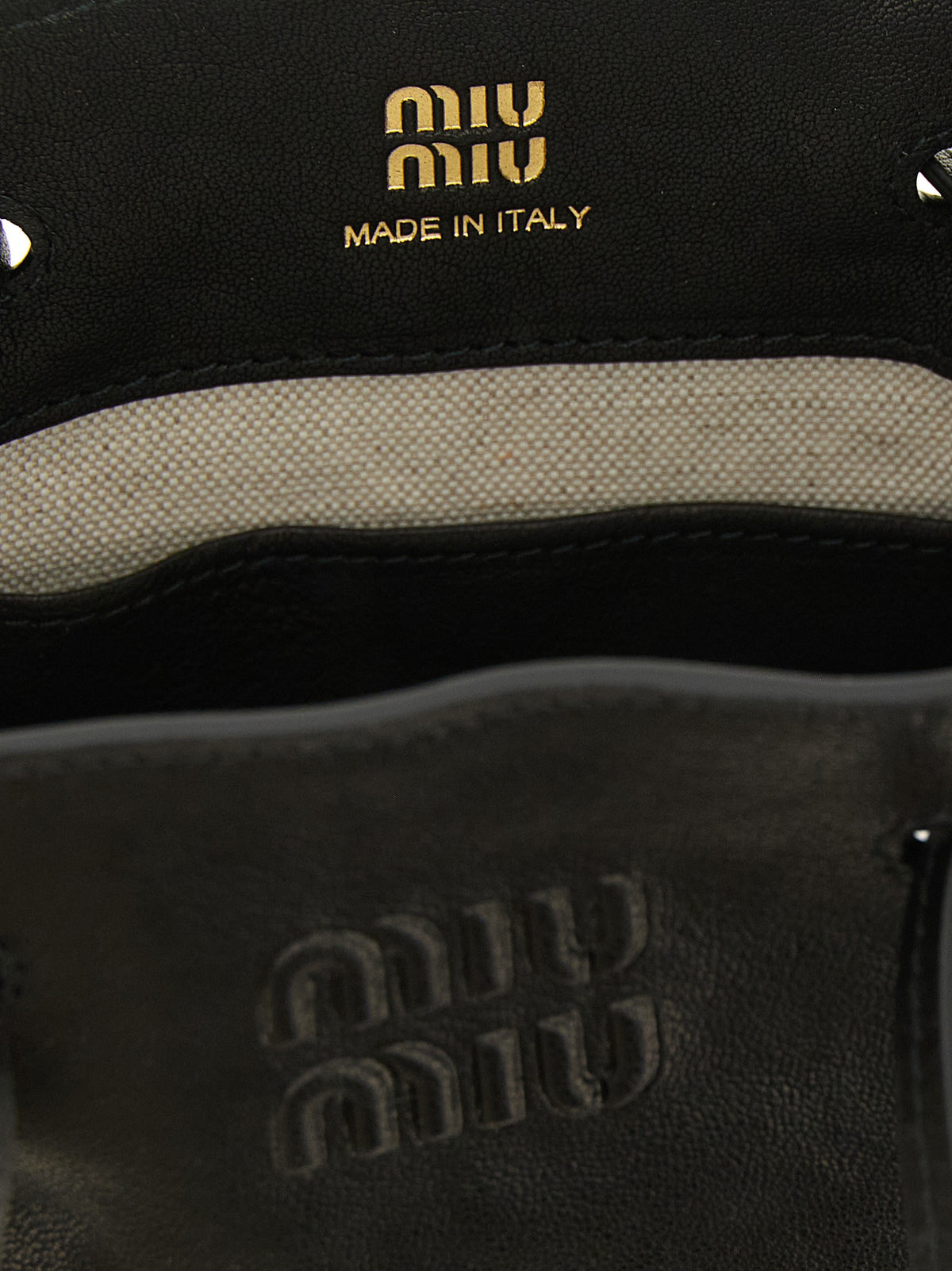 Black mini nappa leather crossbody bag
