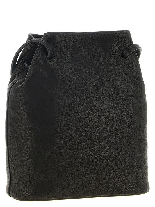 Black mini nappa leather crossbody bag