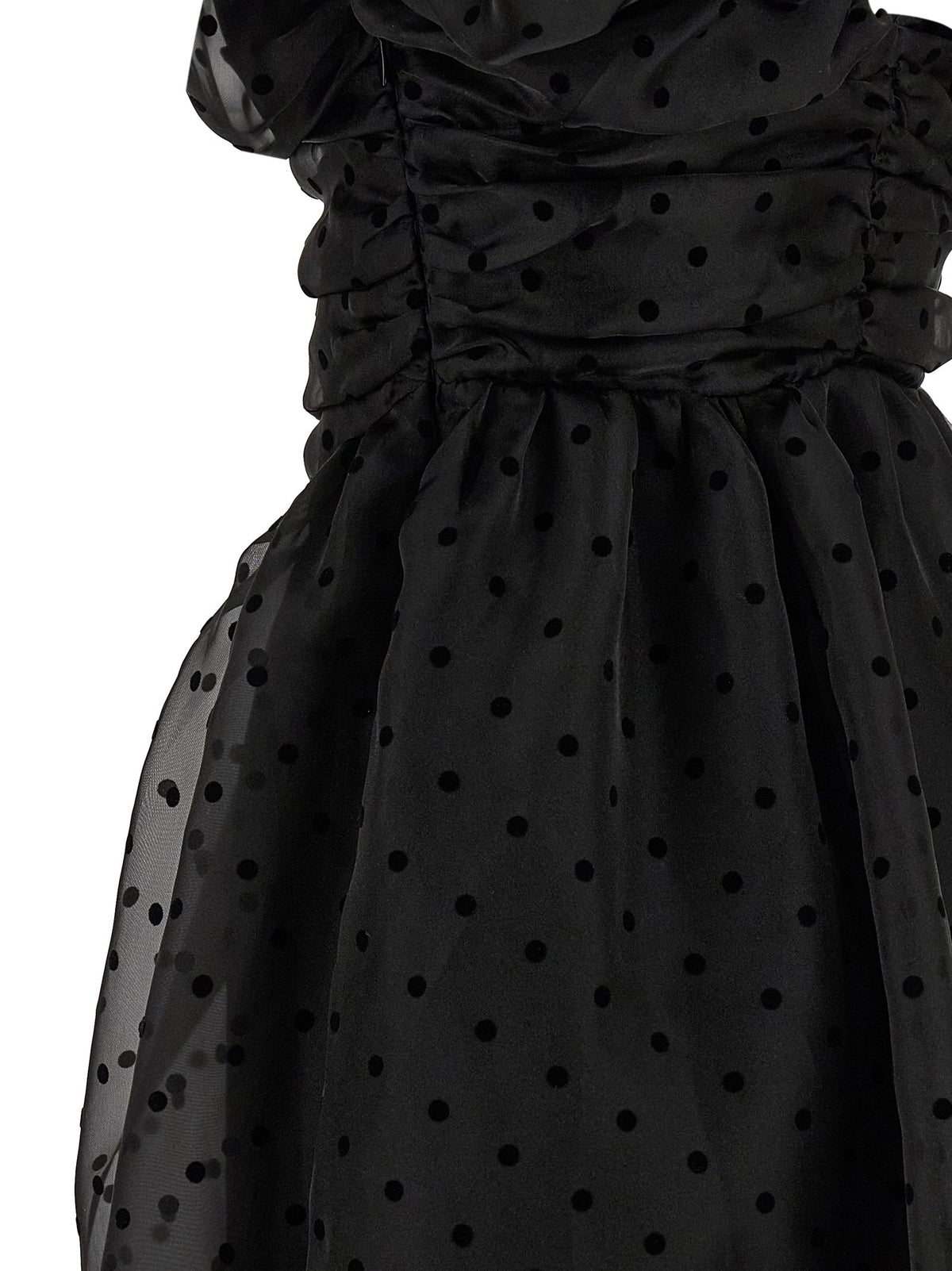 'Black Organza Ruched' dress