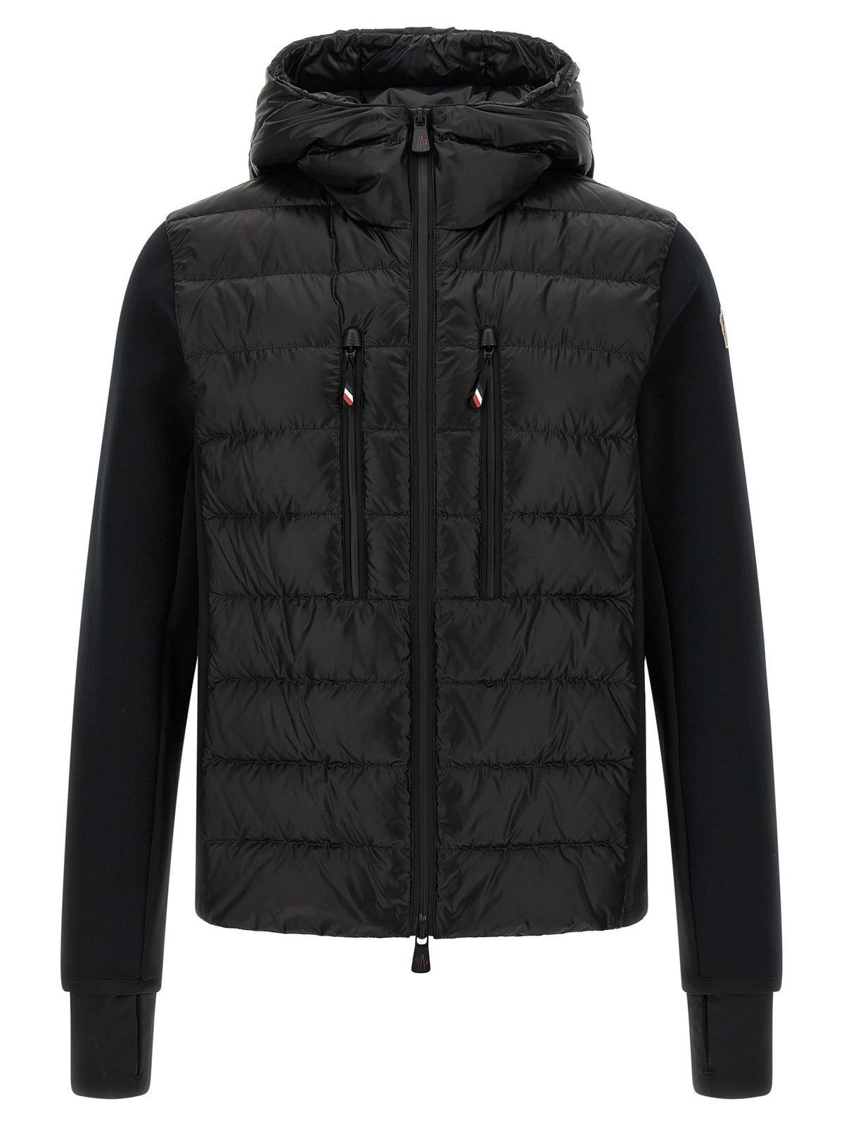 Black padded hoodie