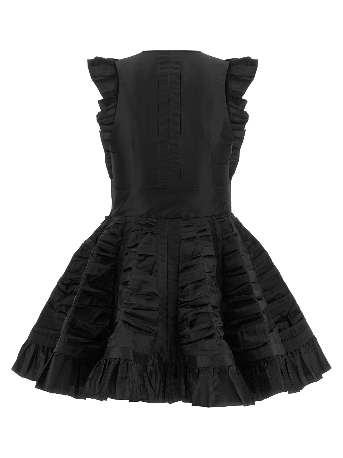 Black ruffle dress