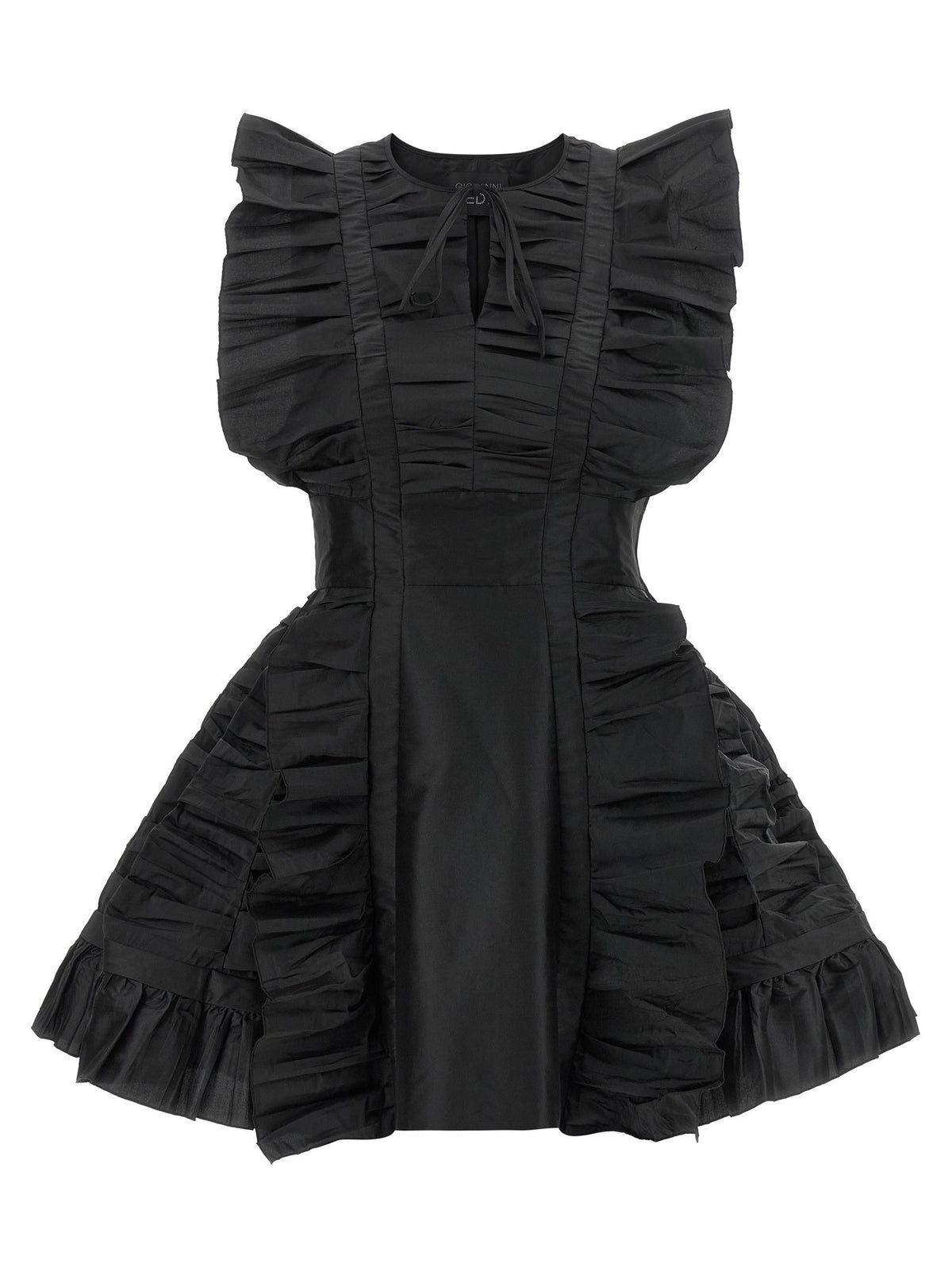 Black ruffle dress