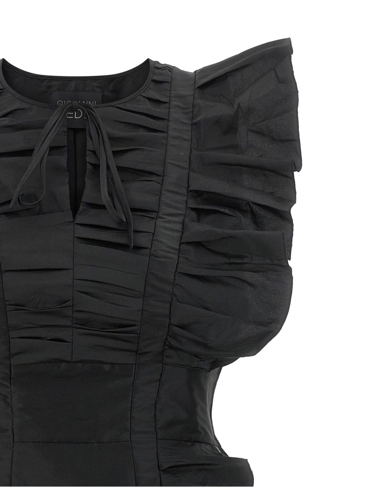 Black ruffle dress