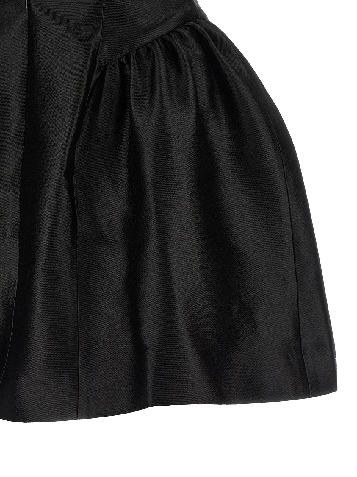 'Black Taffetà Collared Mini' dress