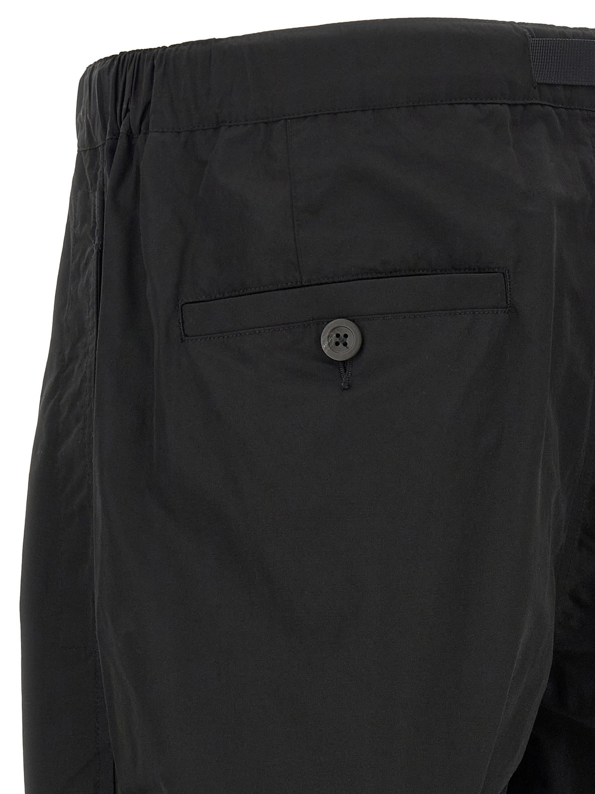 Black taffeta pants