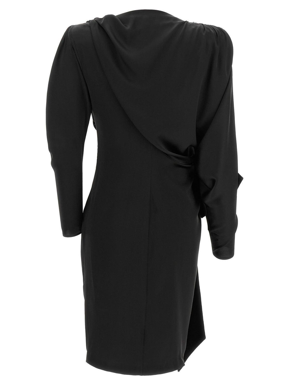 Black velvet bow dress