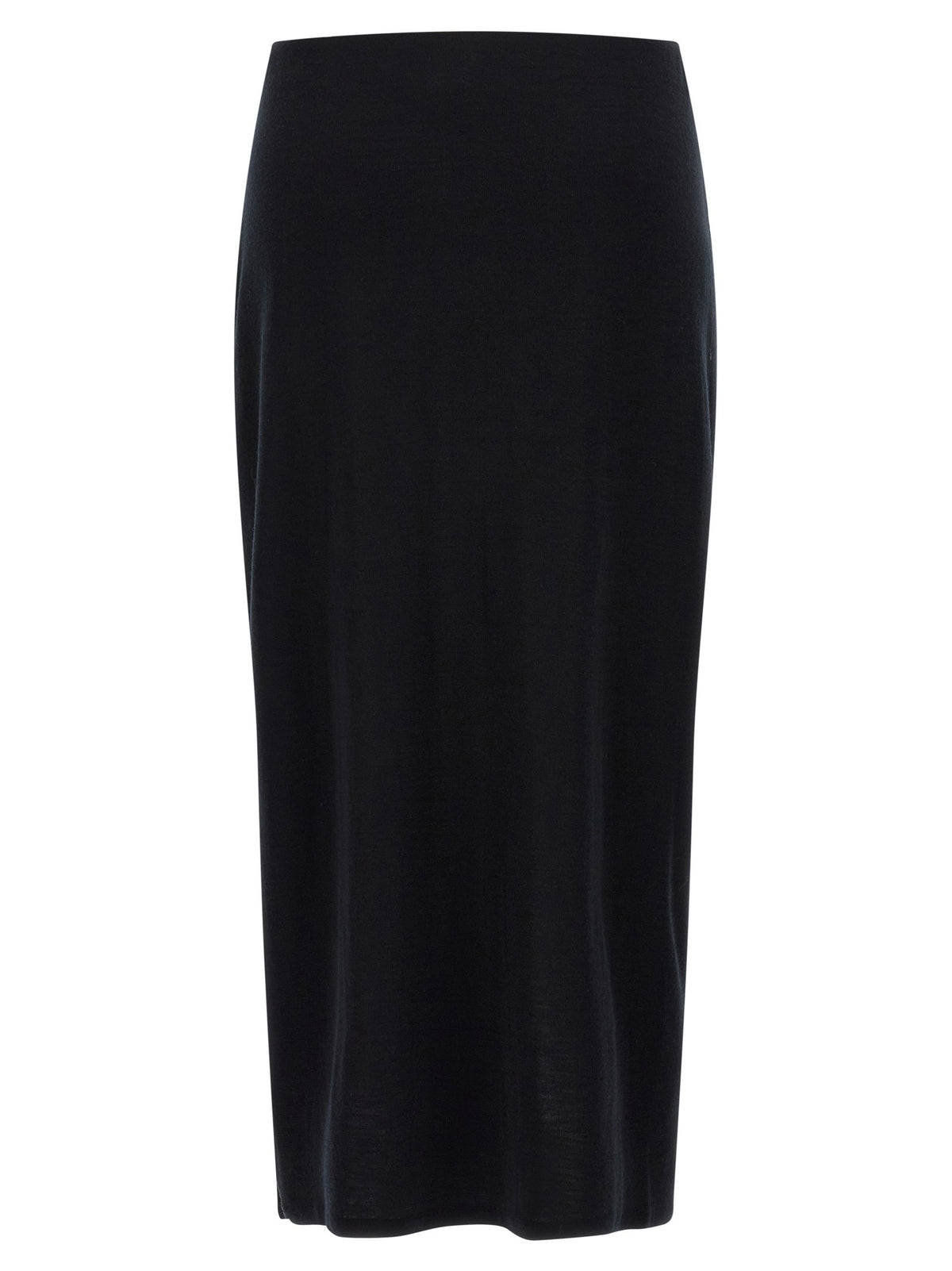 Black waist draped skirt