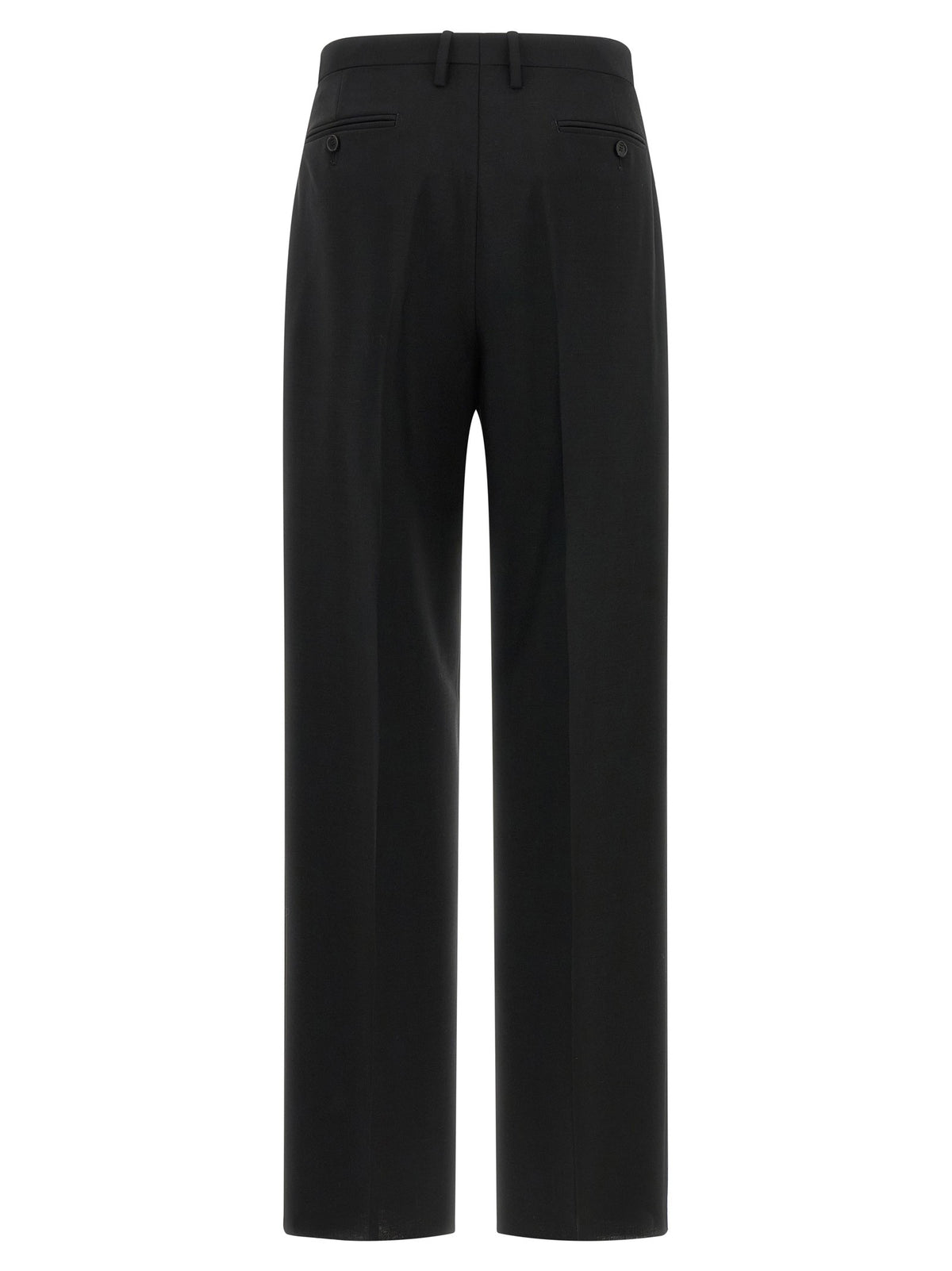 Black wool and mohair pants
