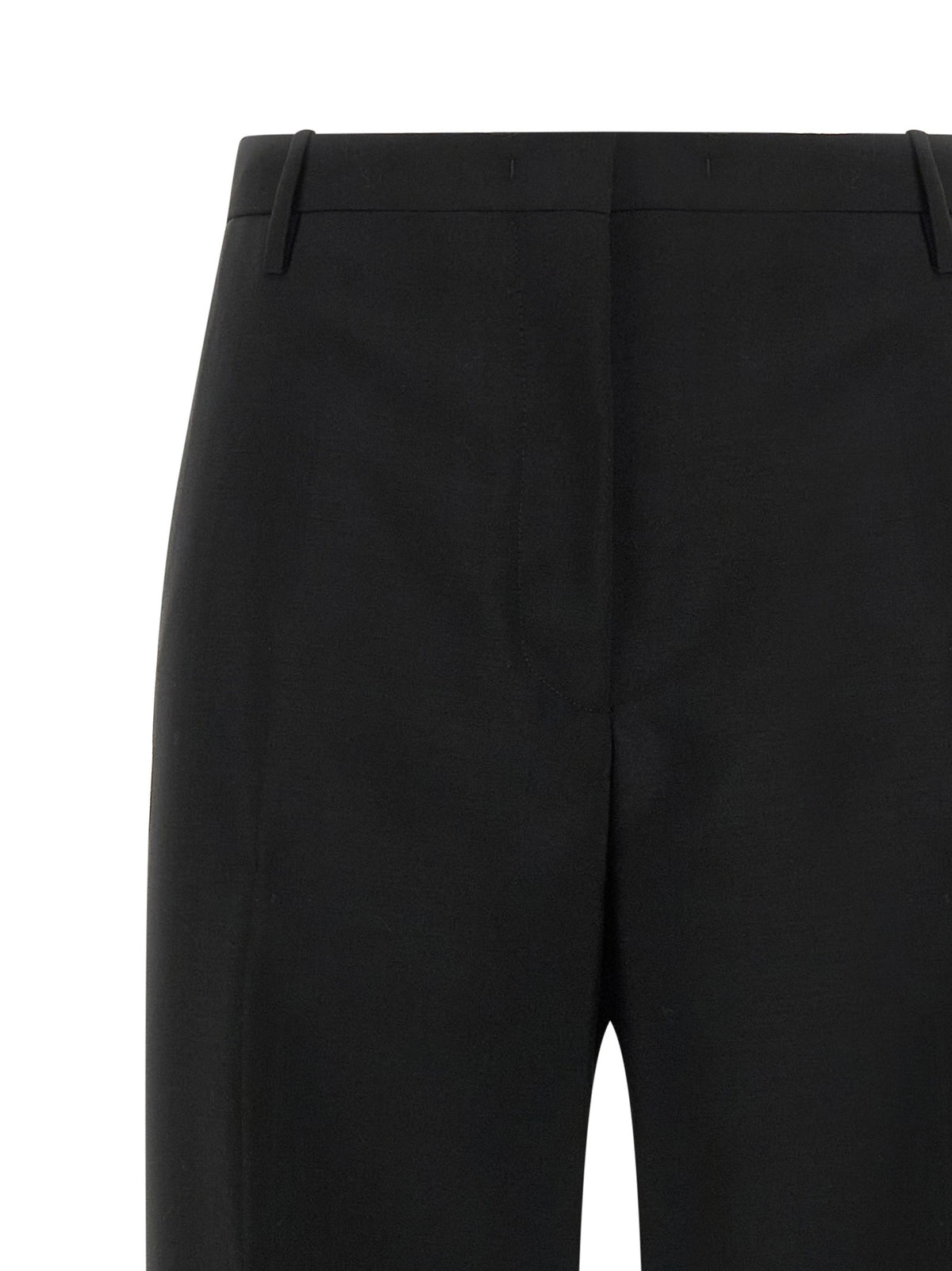 Black wool and mohair pants