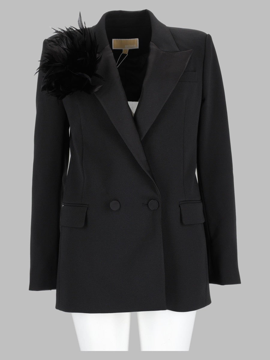 Blazer con Piume Applicate