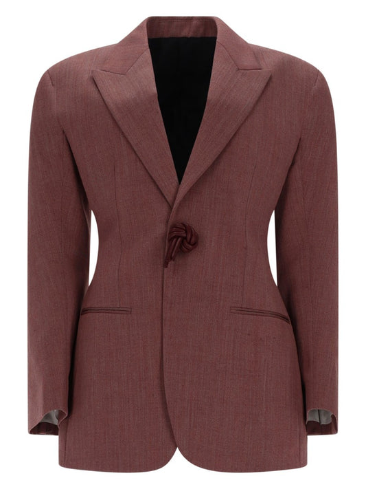 BLAZER IN WOOL AND LINEN