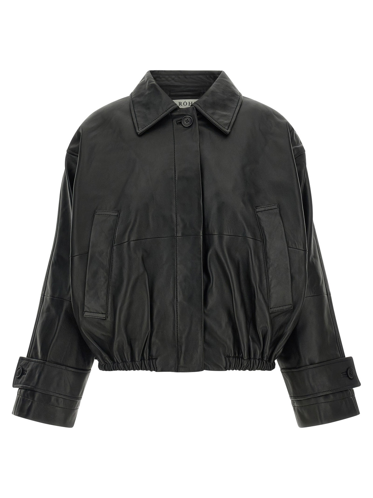 Blouson leather jacket