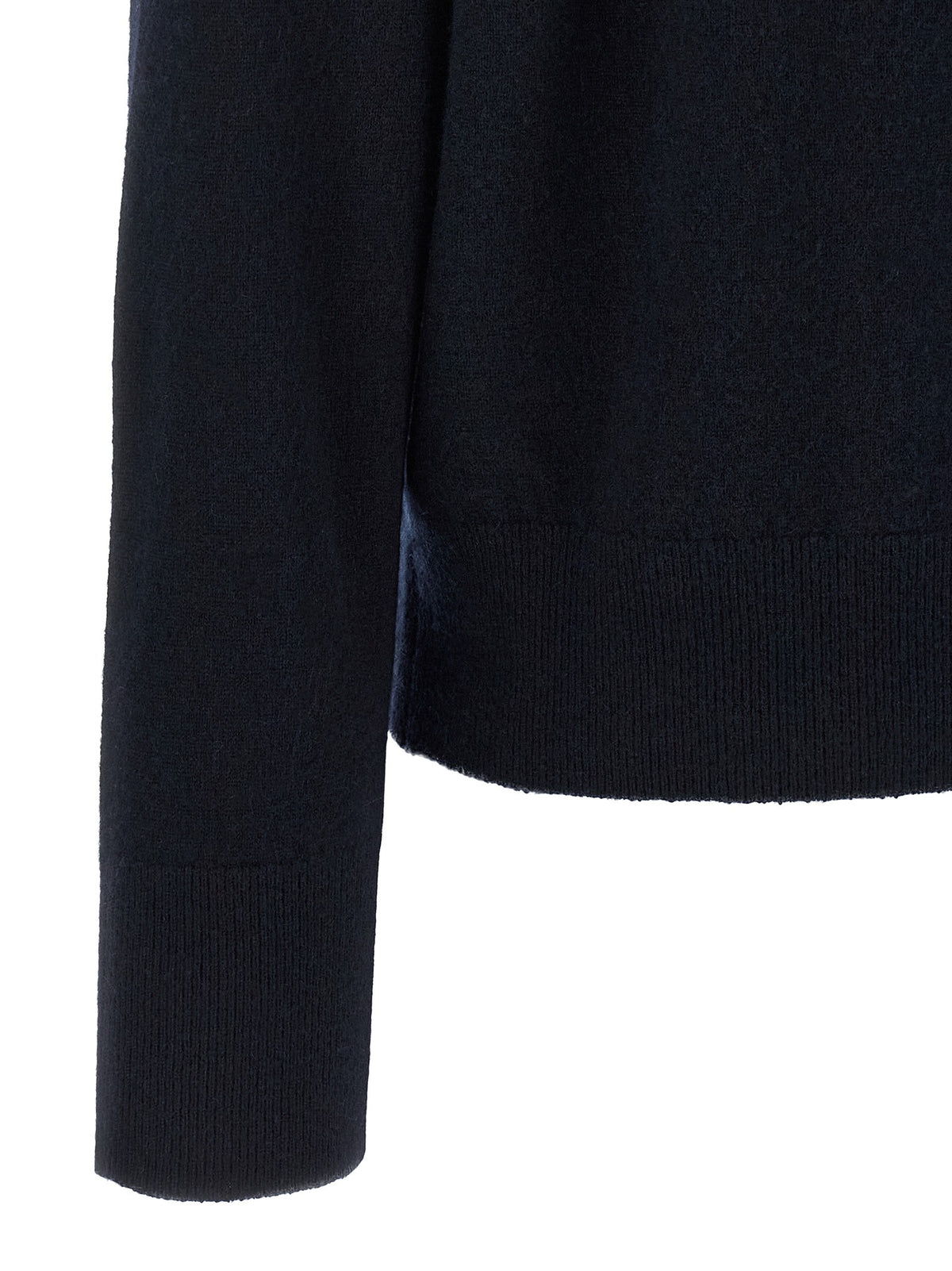 Blue cashmere V-neck sweater