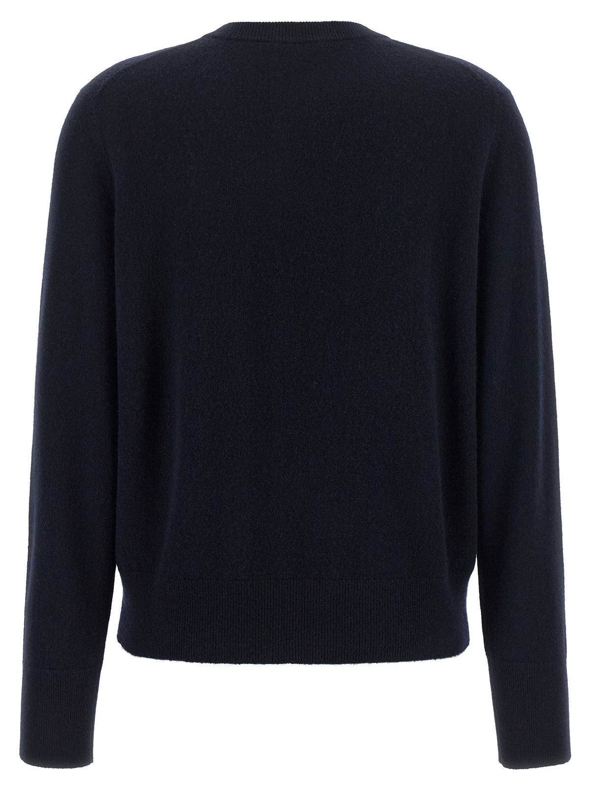 Blue cashmere V-neck sweater