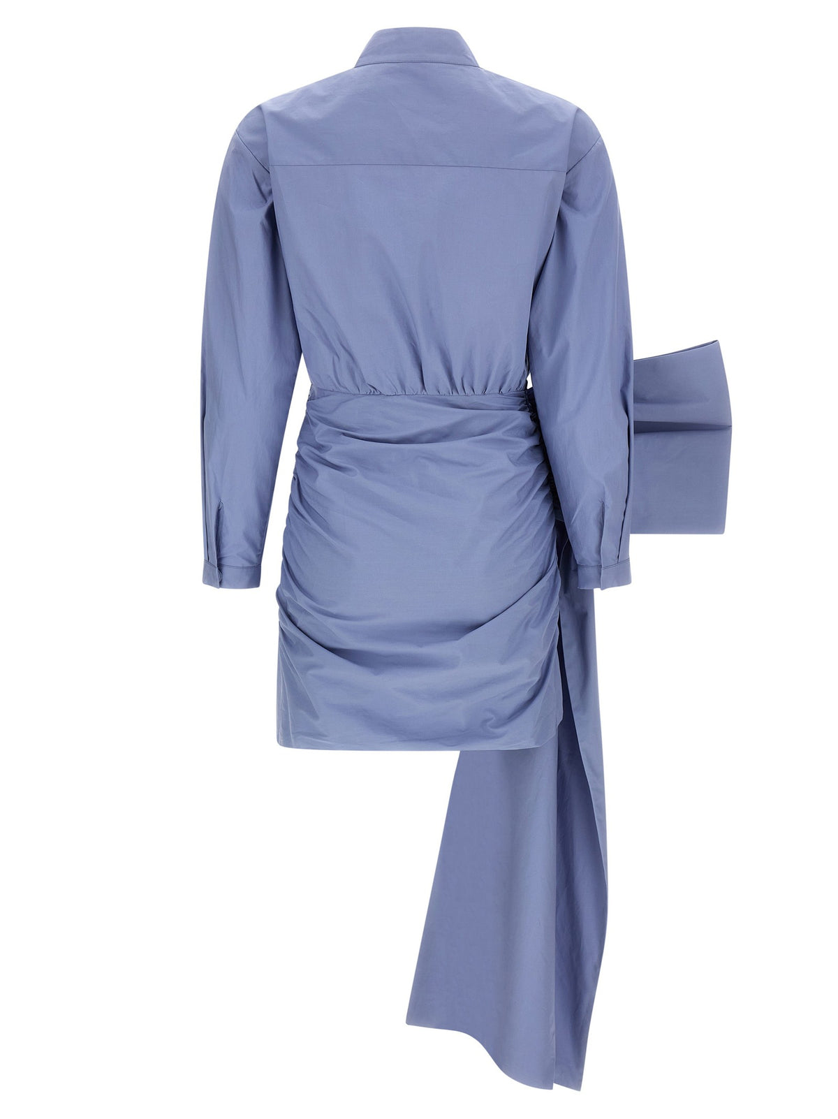 'Blue Cotton Tie Side Mini' dress