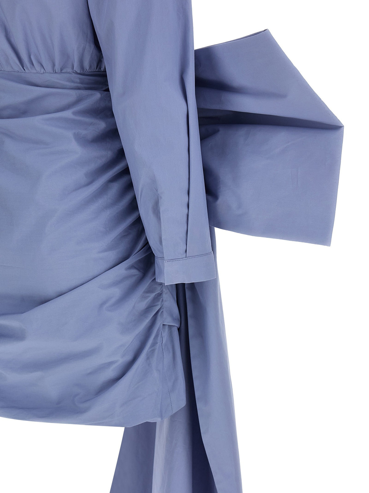 'Blue Cotton Tie Side Mini' dress